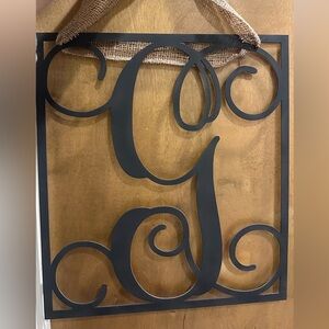 Black Metal Monogram Wall Decor